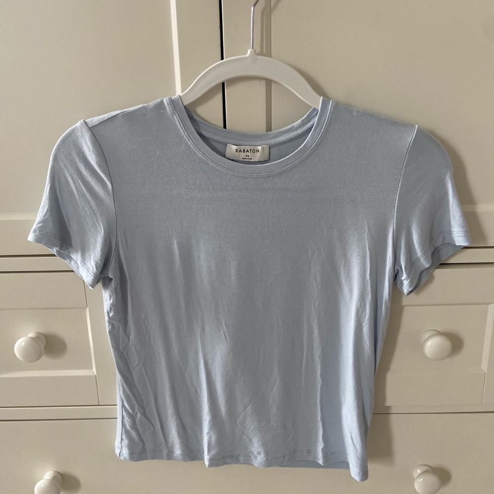 Aritzia 90s Baby Tee Blue
